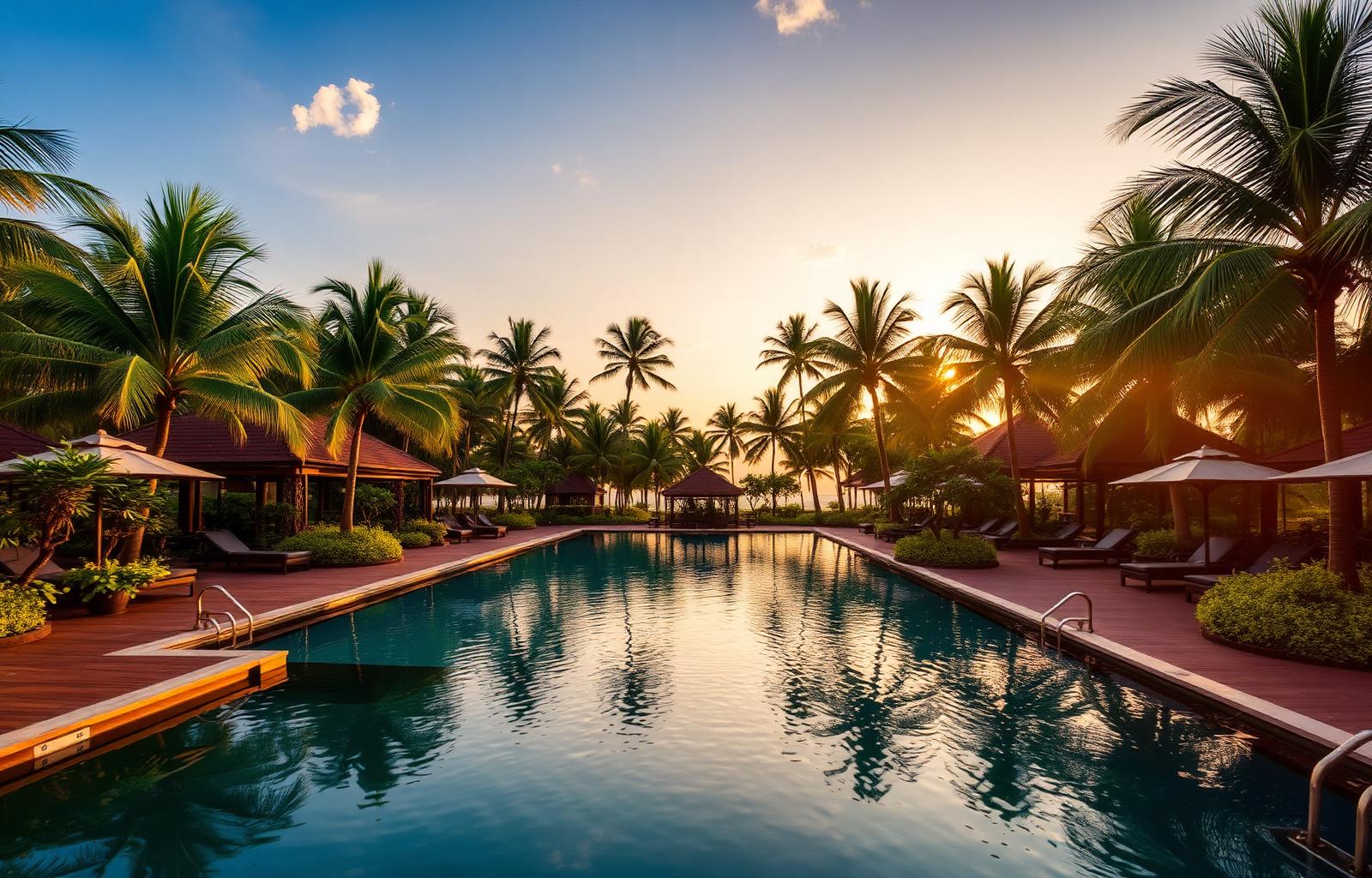 Tropical resort pool